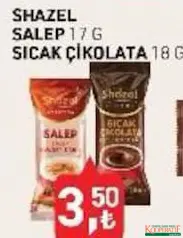 SHAZEL SALEP 17 G/SICAK ÇİKOLATA 18 G fiyat ve kampanya bilgisi